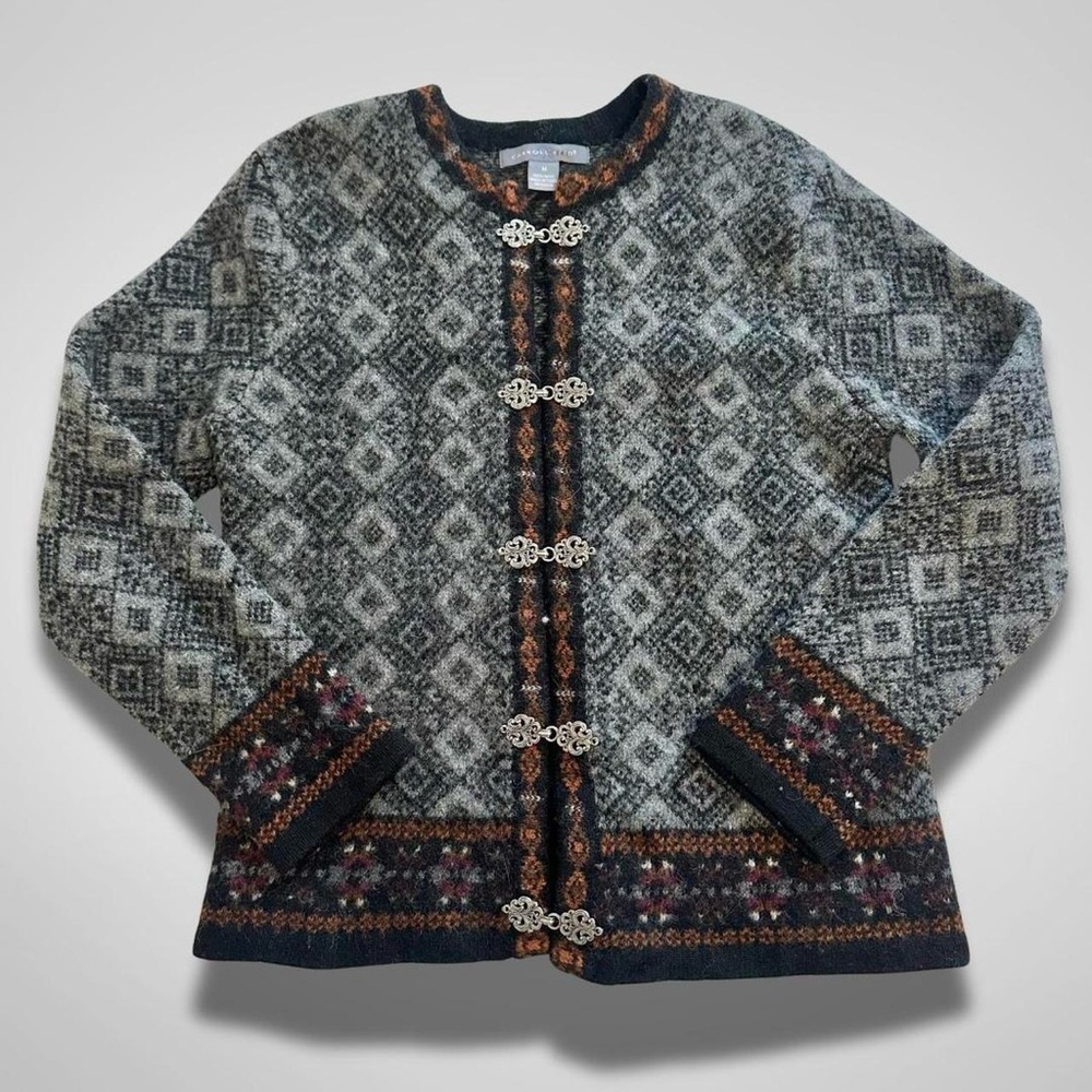 Carroll Reed 100% Wool Cardigan Sweater
